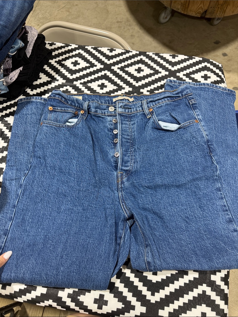 Levi's High-Rise Button-Fly Blue Denim Jeans